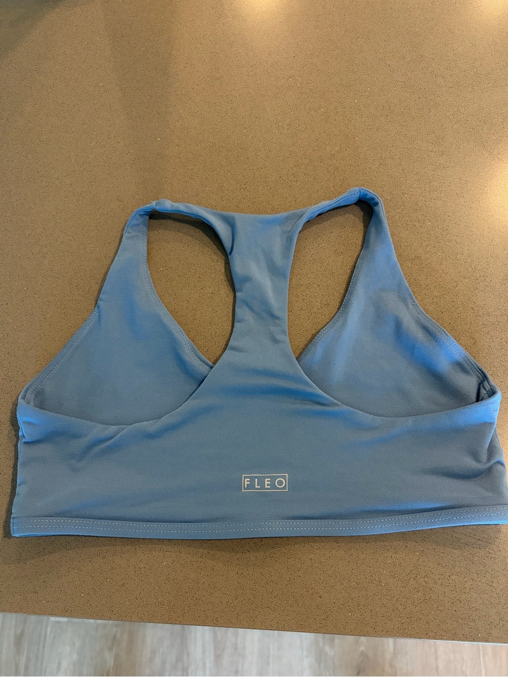 Fleo Soft Racerback Sports Bra in Sky Blue